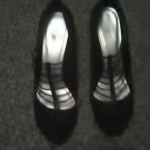 Dark blue high heels